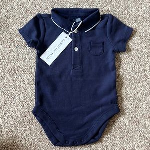 Janie and Jack Polo Bodysuit in Merchant Marine 0-3 mo- two available NWT